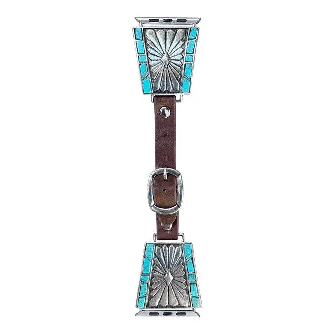 Western Concho Design Turquoise Apple Watch Band