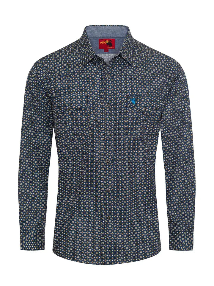 Rodeo Pearl Snap Multi-Color