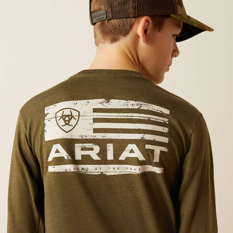 Boy's Ariat Boarded Hex Long Sleeved Shirt