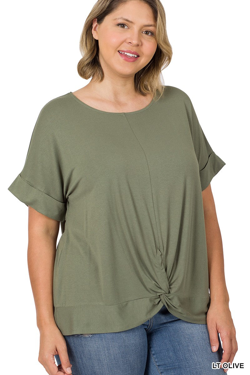 Olive Soft Tee- plus