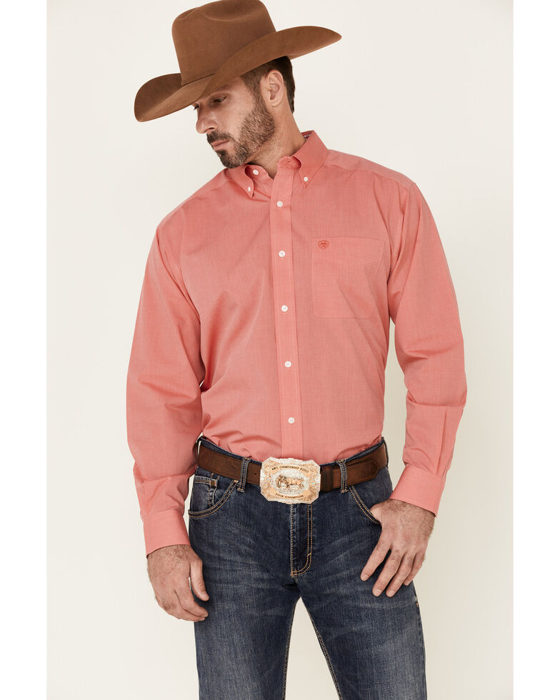 WF SOLID LS SHIRT BRICK