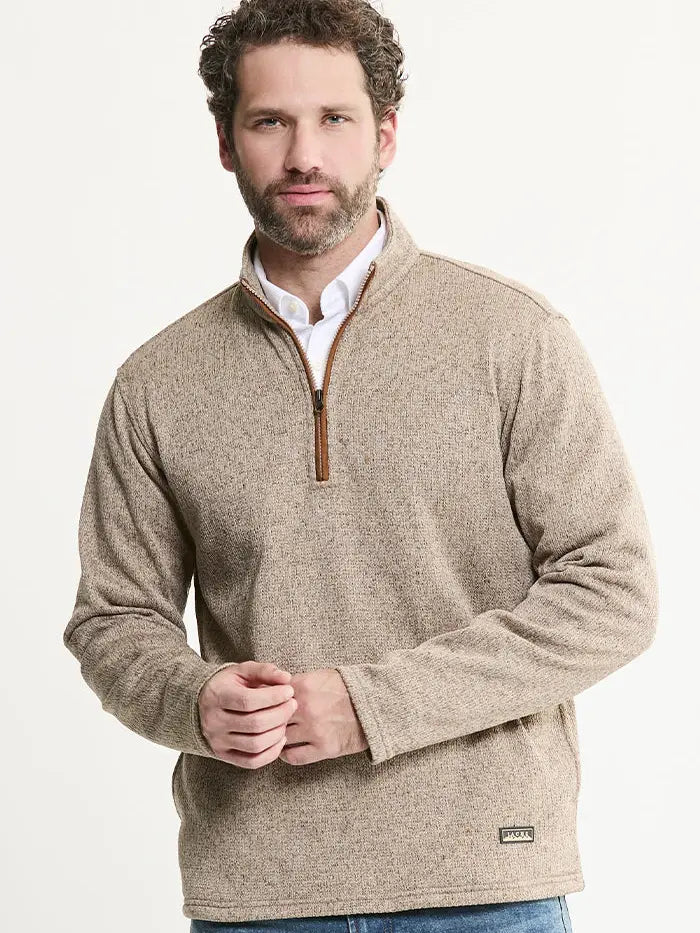 1/4 Zip Fleece brown