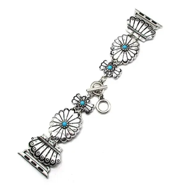 Western Turquoise Concho Apple Watch Band
