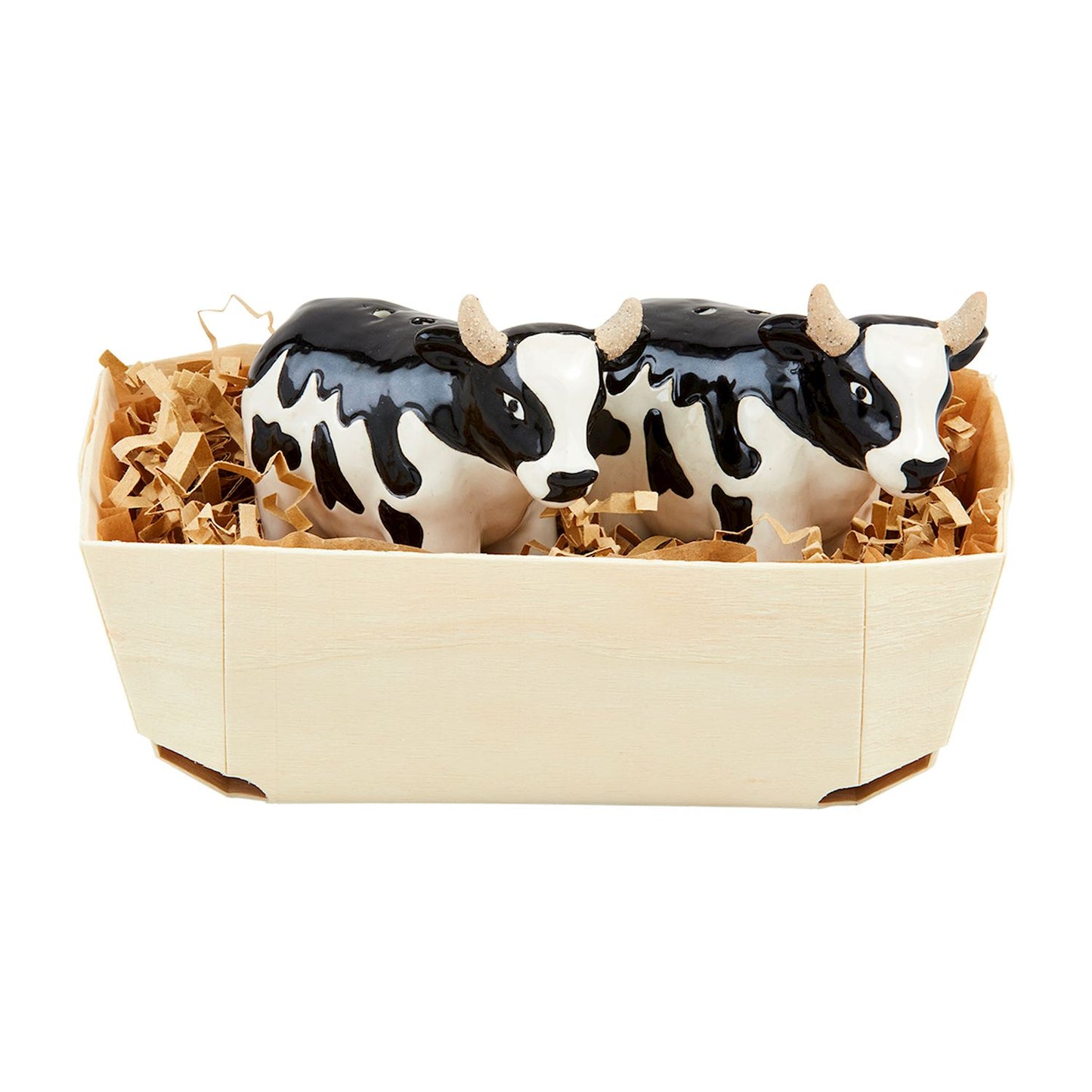 COW SALT & PEPPER BASKET