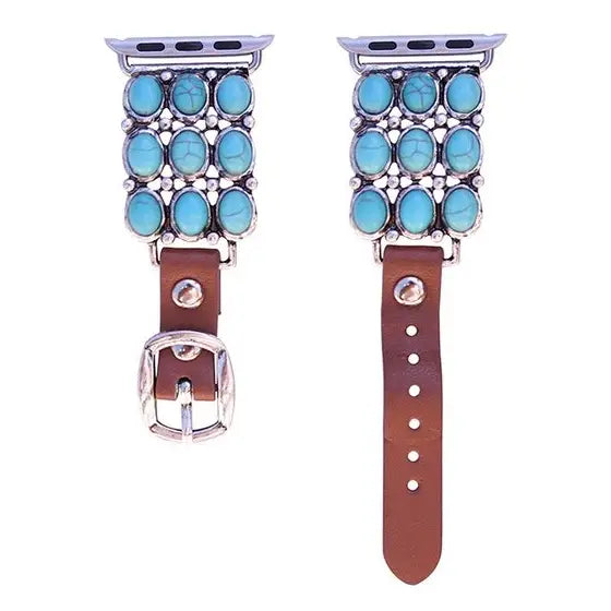 Western Turquoise Apple Watch Band