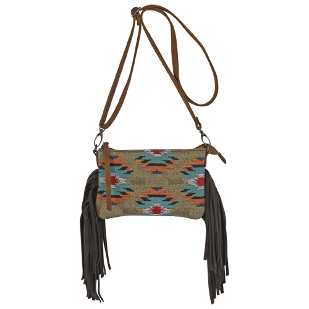 Justin Aztec Fringe Crossbody