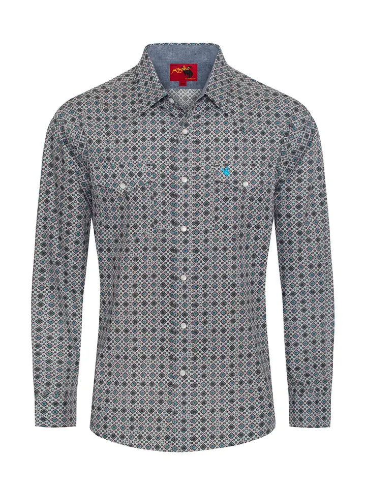 Rodeo Pearl Snap Print