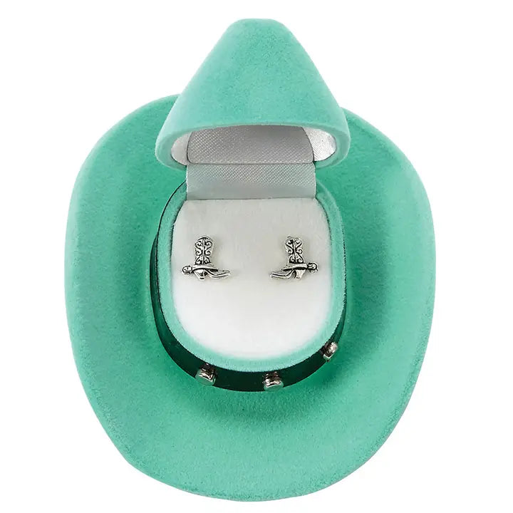 Boot Earrings in Hat gift box