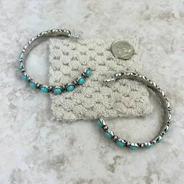 Silver w/stone concho hoop