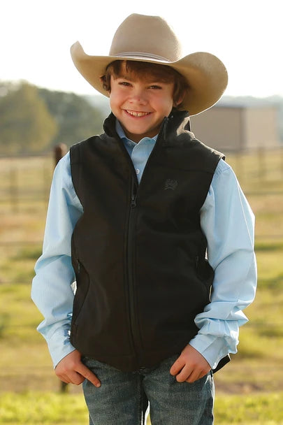Boys Cinch black vest