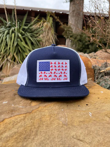 "Flag Hat" cap- denim