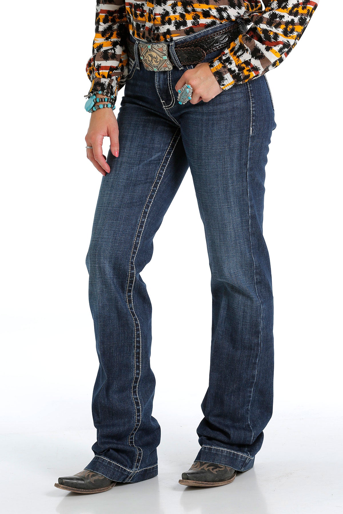 Cruel Girl Hayley Jeans- silver stitch