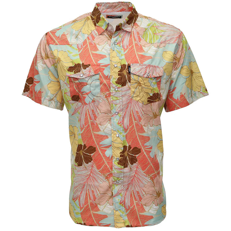 "SOL" Hooey Multi-Color Floral SS Snap