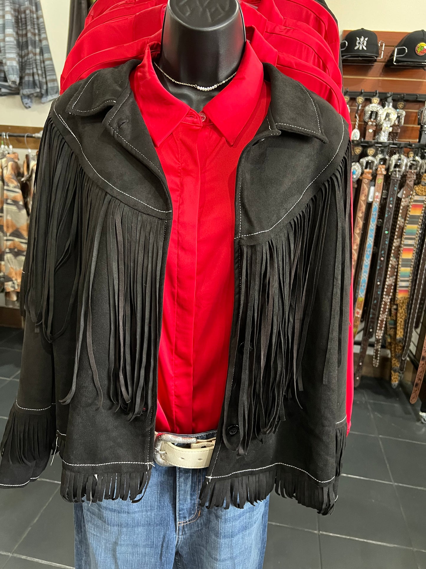 BLACK FRINGE JACKET
