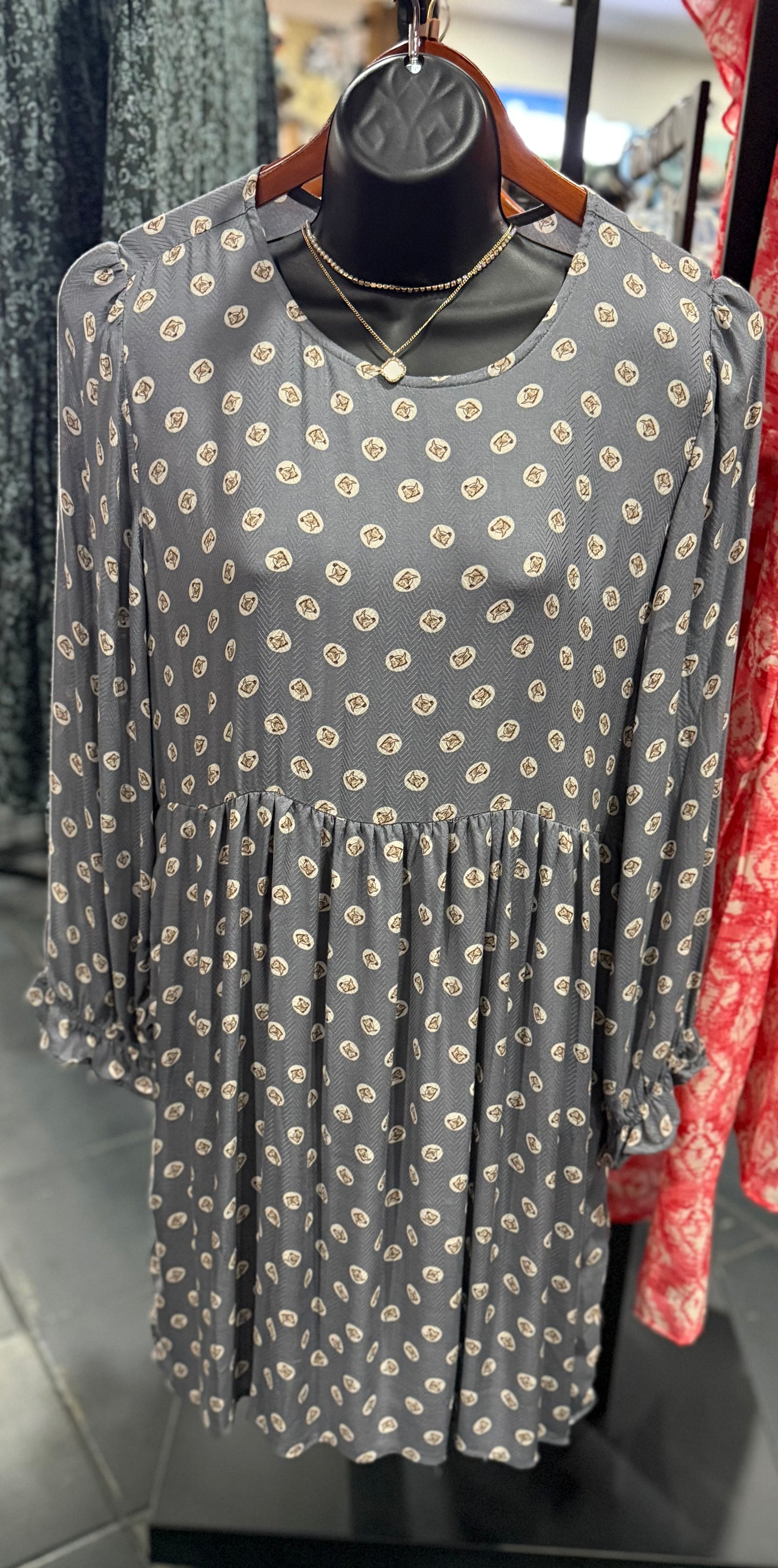 Women"s Stetson Grey Printed Dress