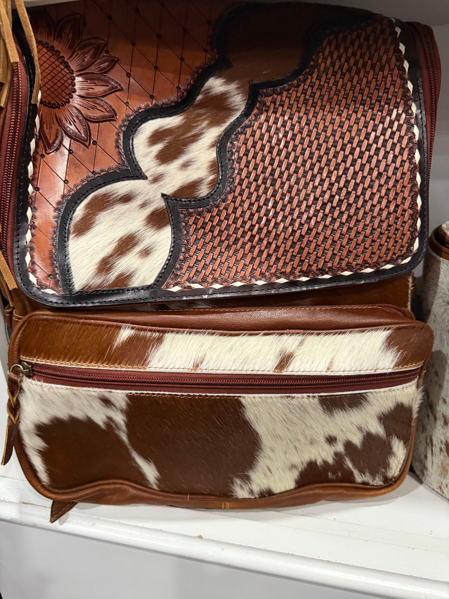 Tooled & Cowhide Backpack