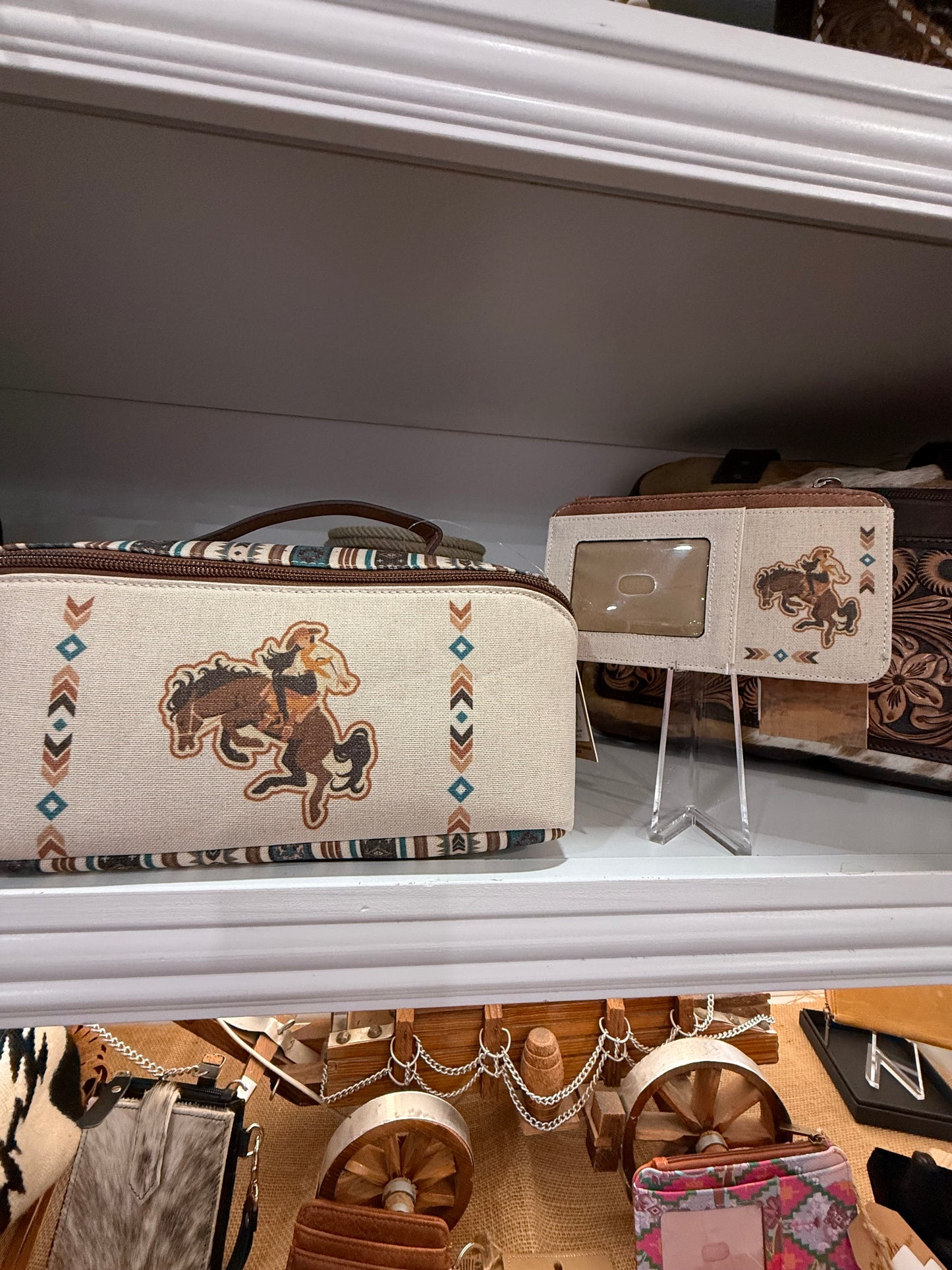 Justin Cosmetic bag bronc cowgirl