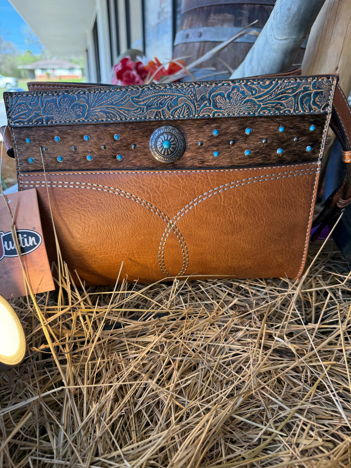 Justin Crossbody w/hair on