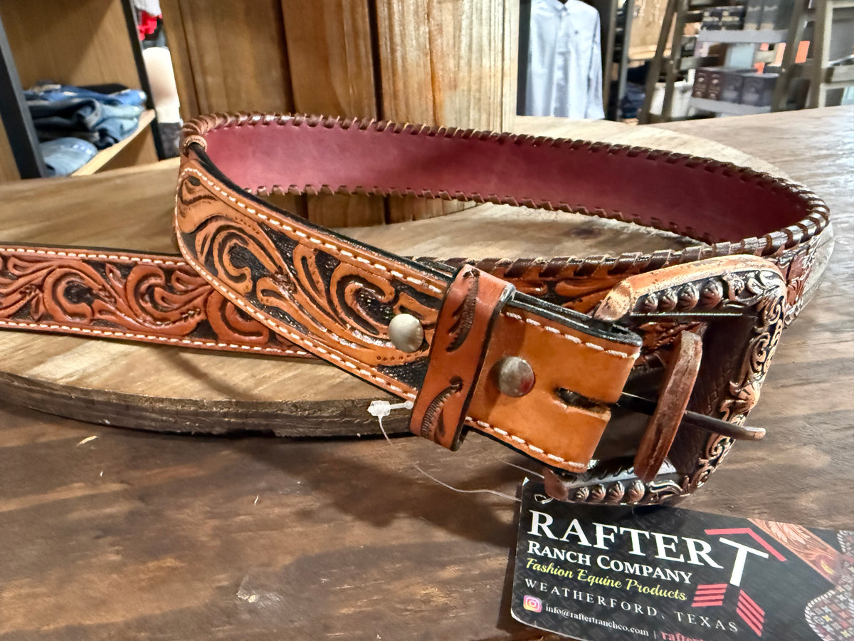 Rafter T womens tooled belt