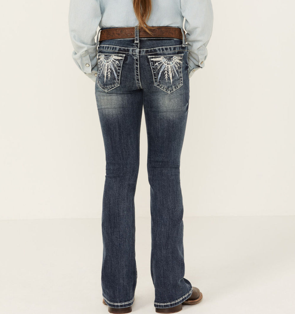 Girl's Grace in LA Bootcut- burst pocket