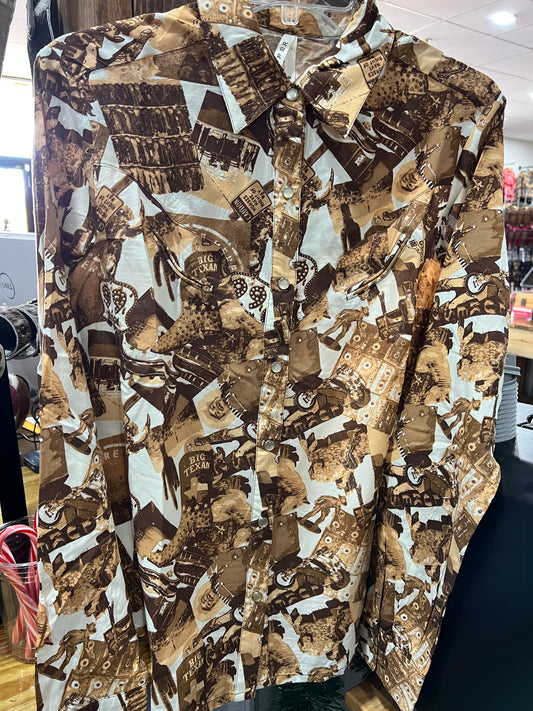 Women's Collage Print Long Sleeve