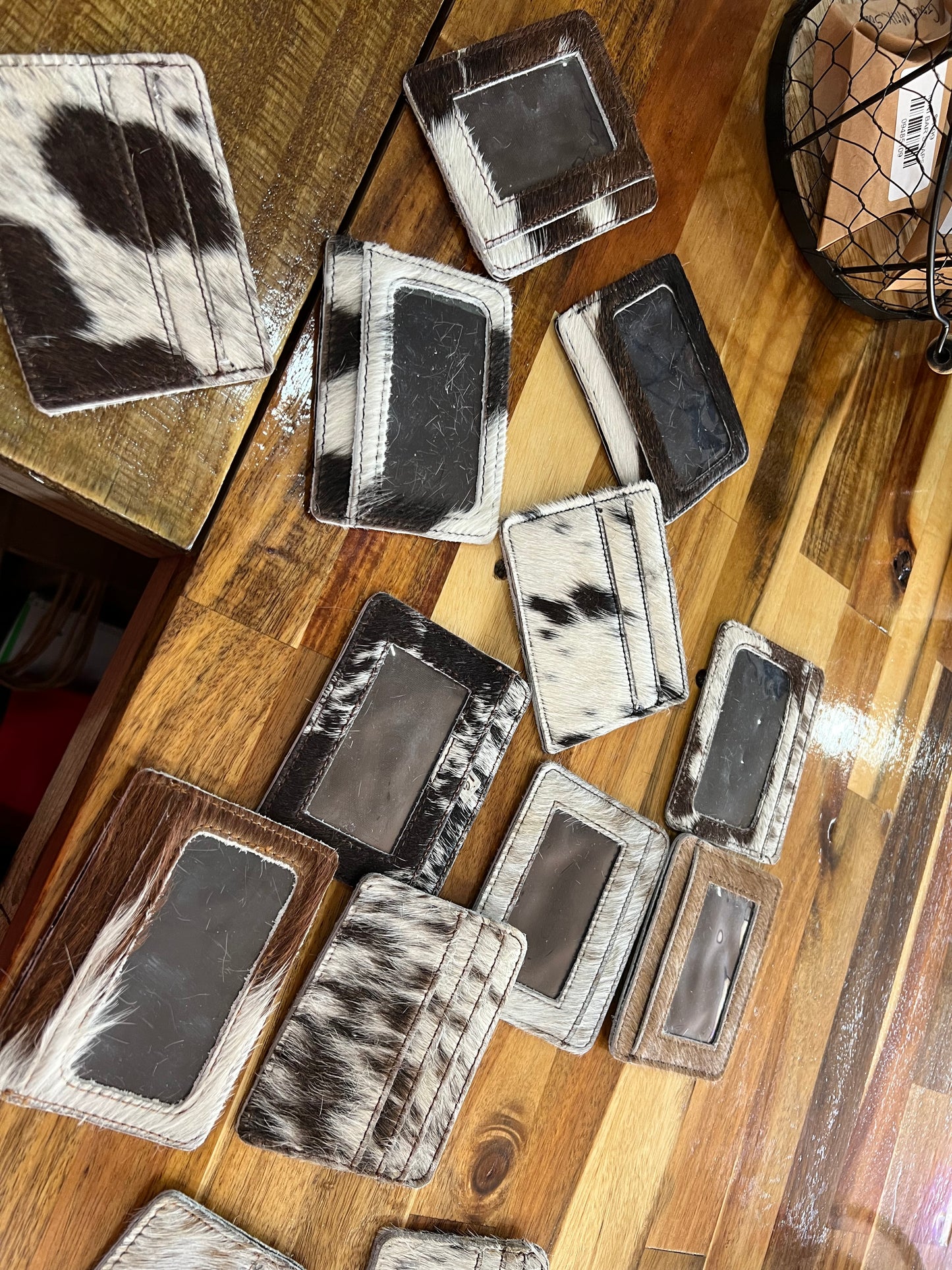 COWHIDE CREDIT CARDS