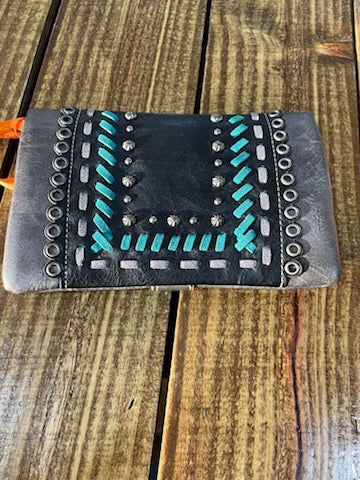 American Bling Crossbody (Black & Teal)