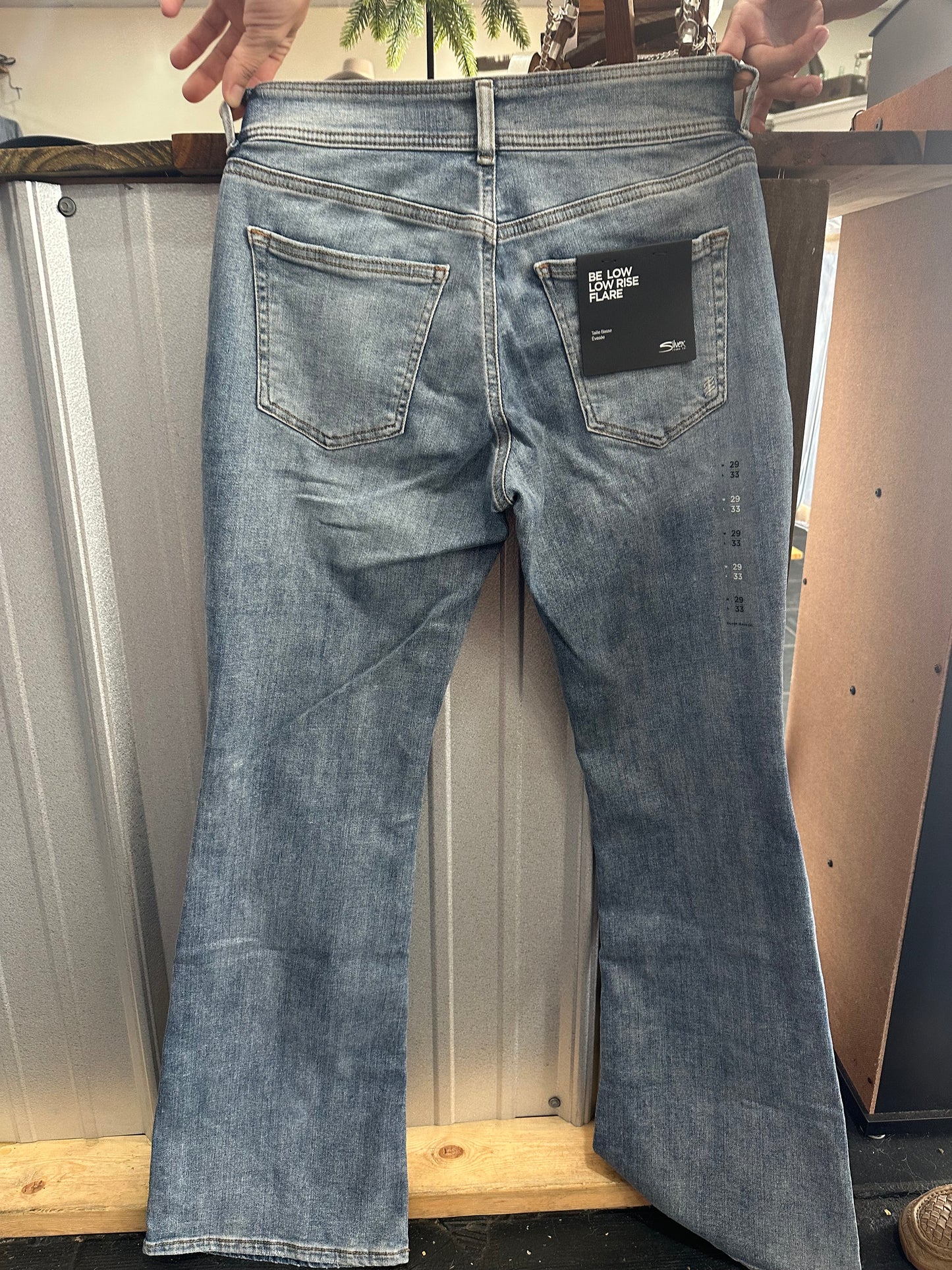 Silver Be Low Flare jeans