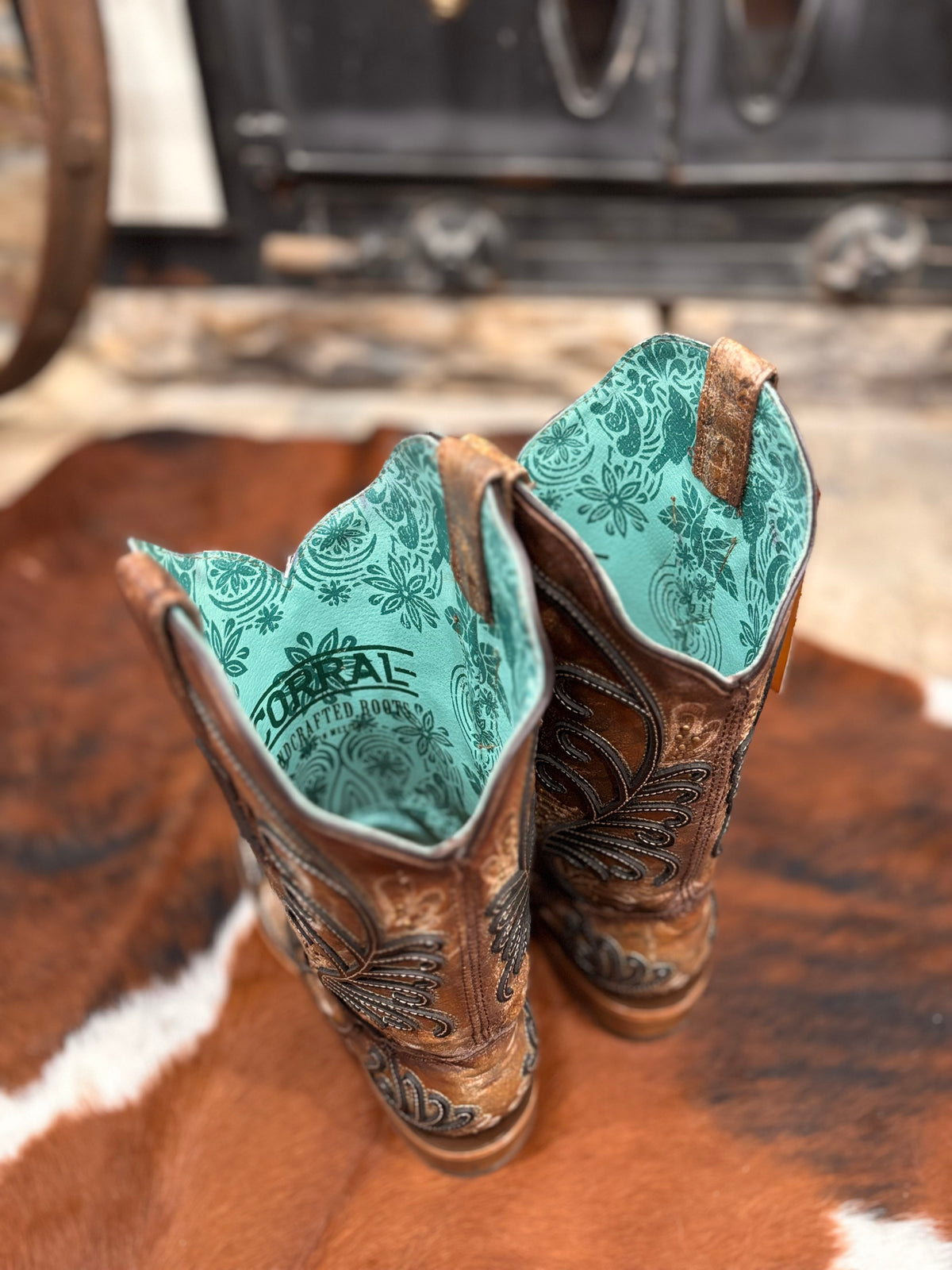 Corral Women's Cognac Overlay Boots