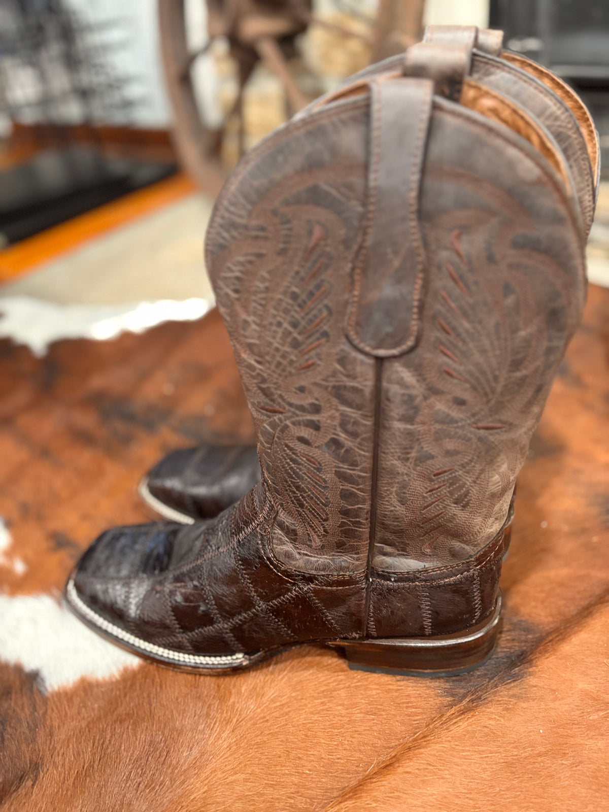 Corral Patchwok Ostrich Boots