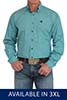 Men's Teal Geo Print Shirt