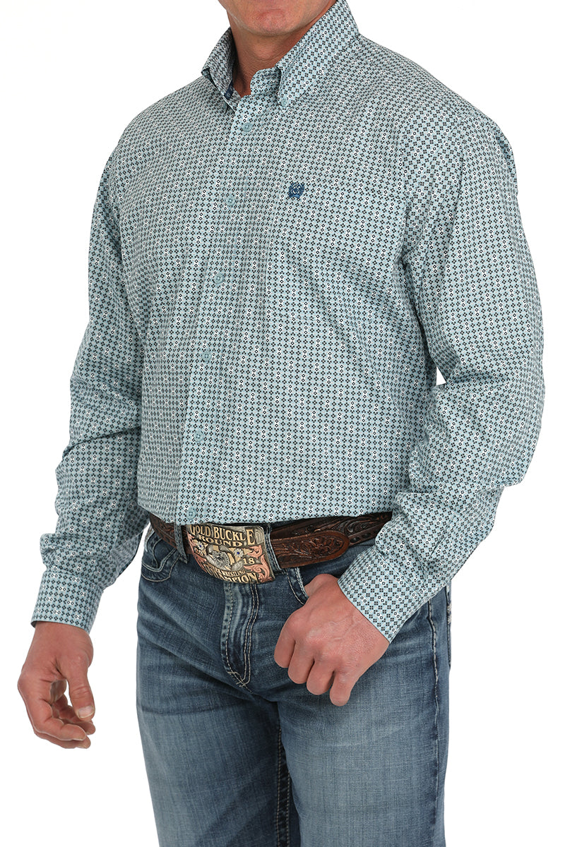 L/S GREEN PRINT CINCH