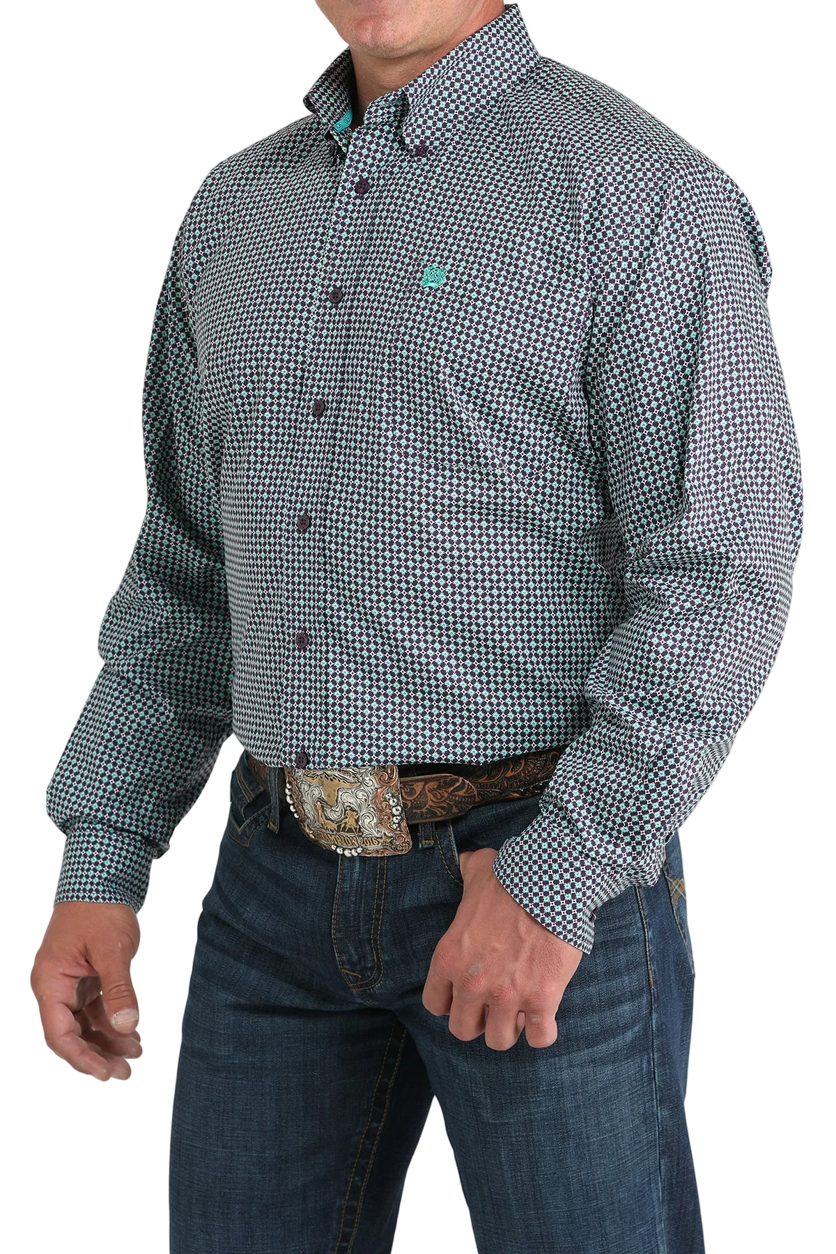 Mens Cinch purple print