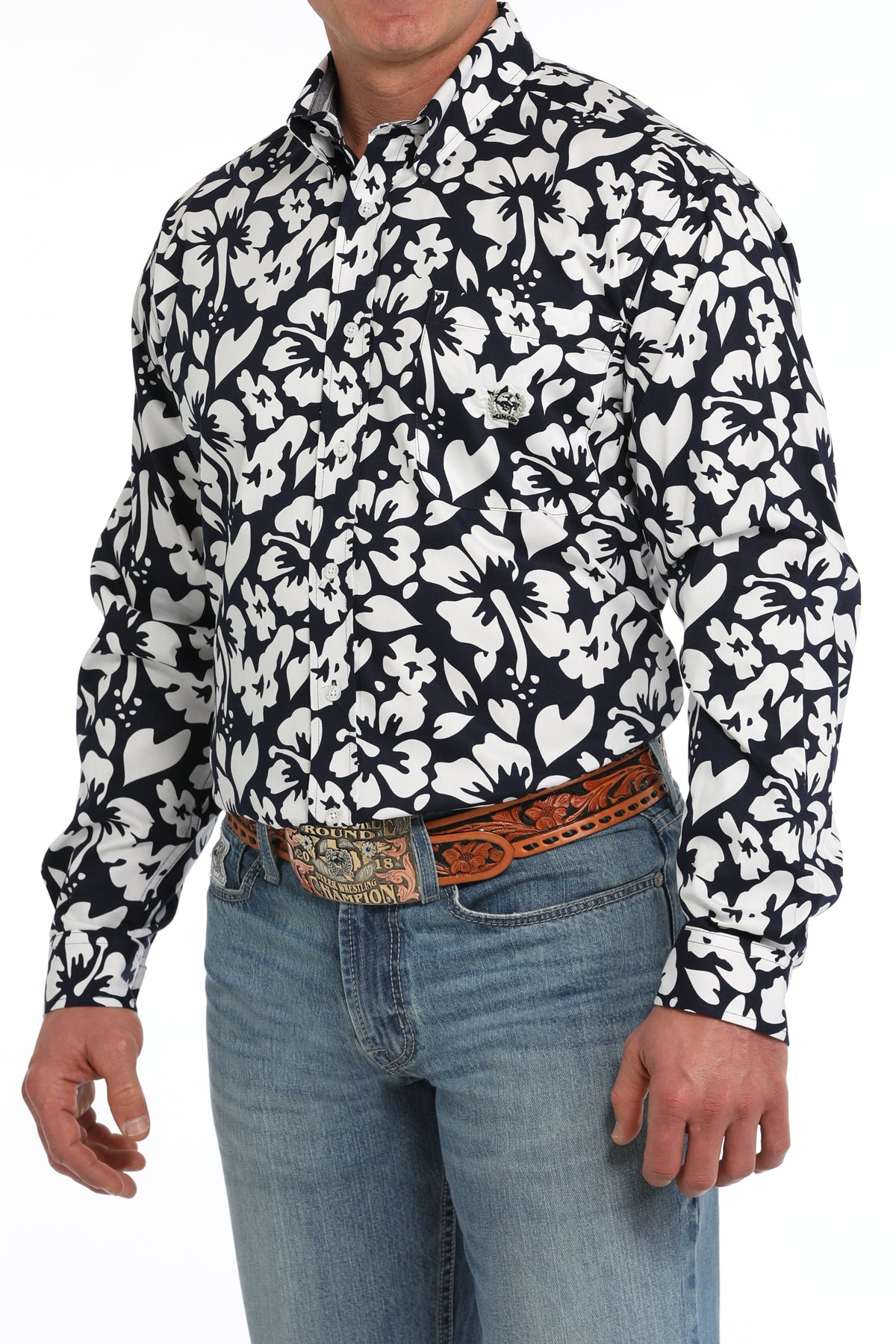 MEN'S HAWAIIAN PRINT L/S