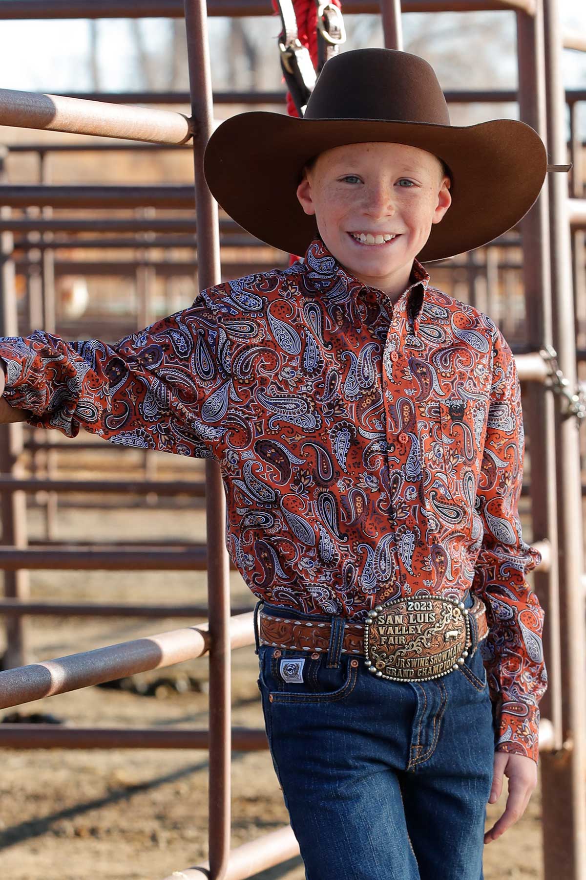 Boy's Cinch Paisley Button-Up Shirt