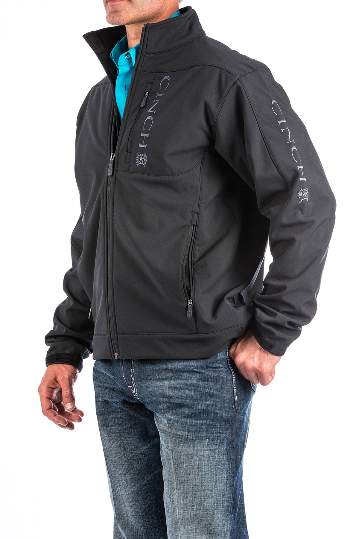 MEN'S BLACK BONDED JACKET