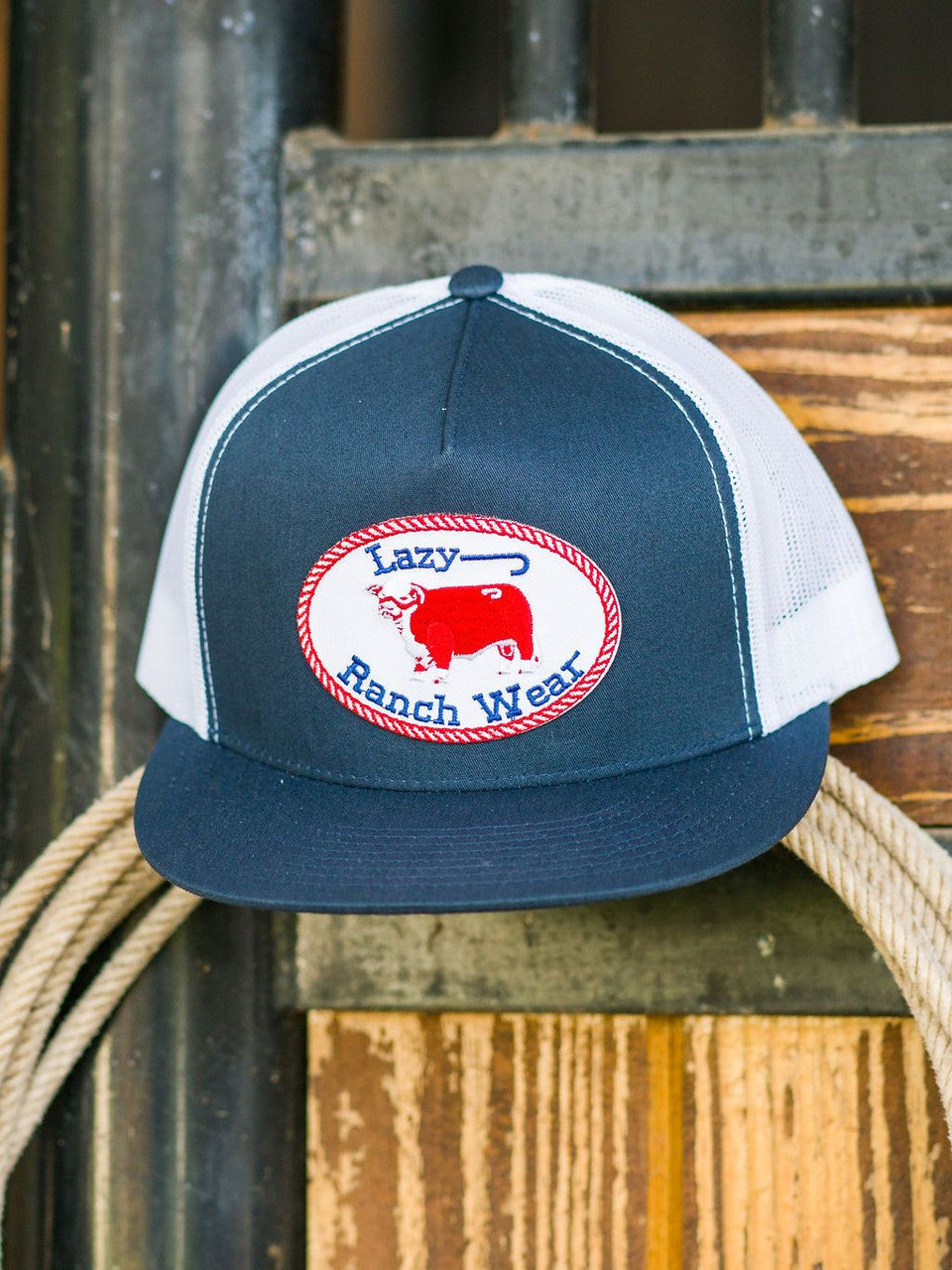 Lazy J Cap blue/white