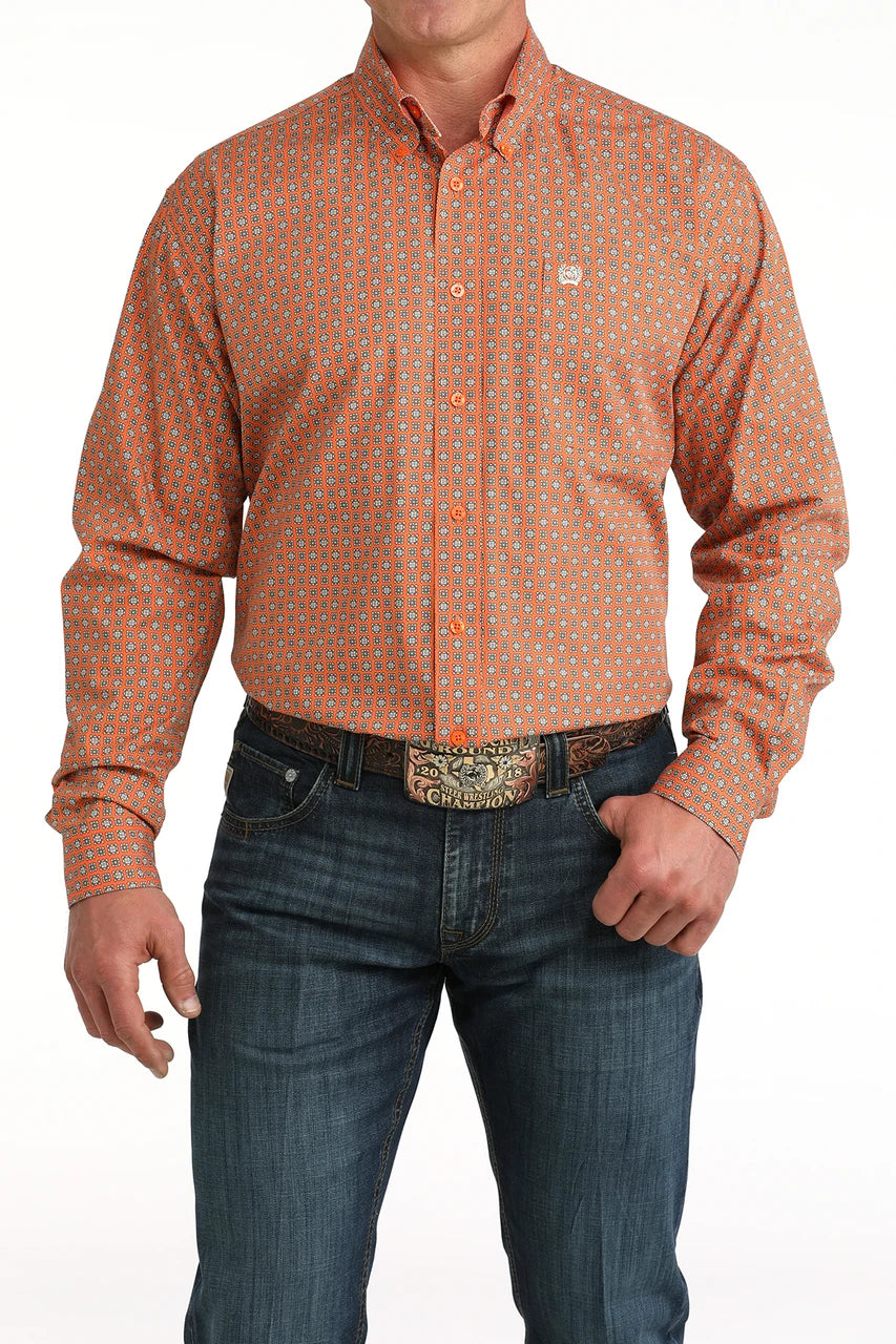 Mens Cinch Orange geometric