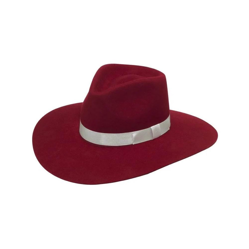 Red felt hat
