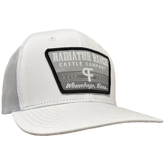 "Radiator Ranch" cap- white/black patch