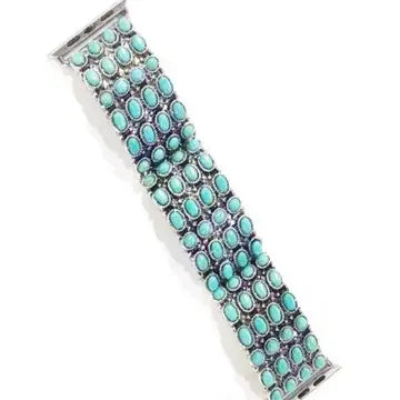 Western Turquoise stretch apple watch band