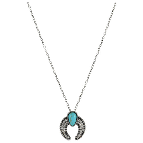 Justin Necklace Faux Turq.