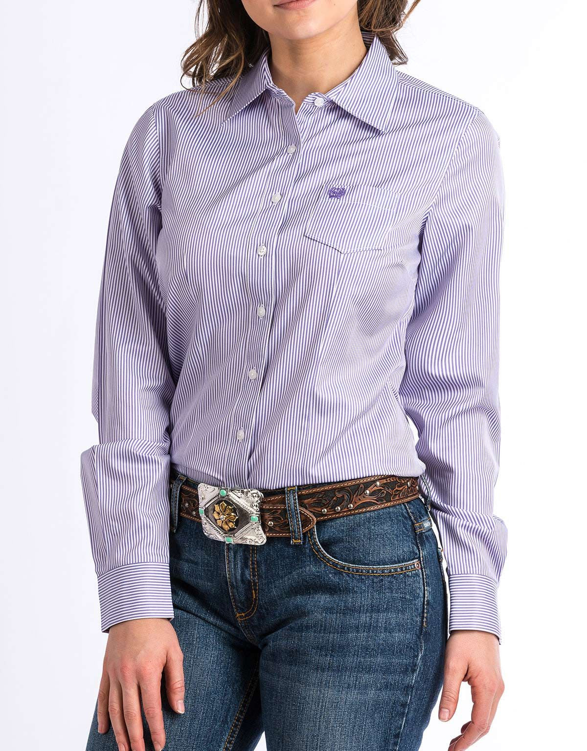 Womens Cinch purple stripe