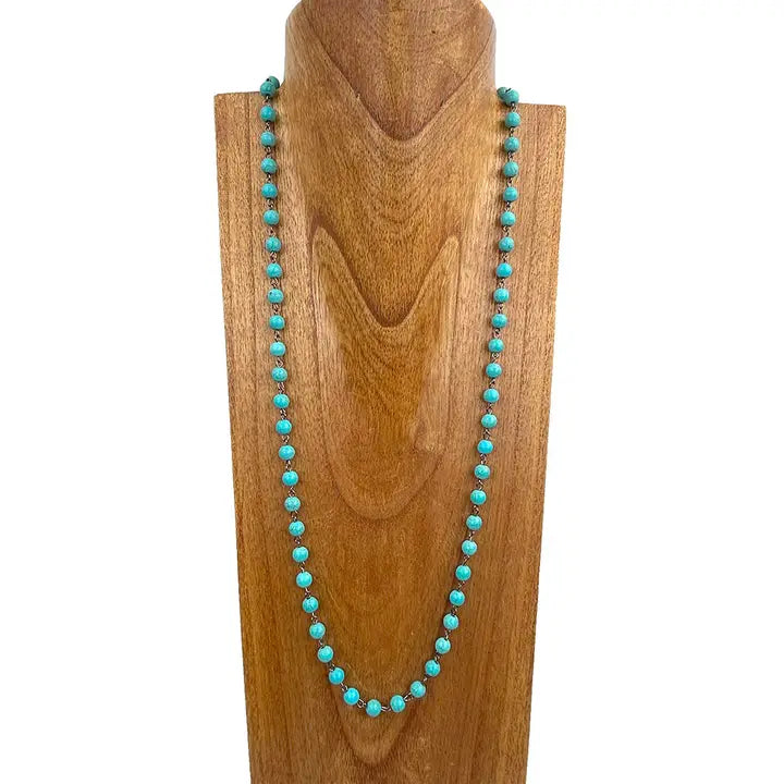 Turquoise long necklace
