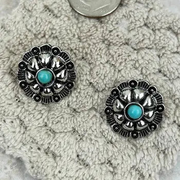 Small concho earrings