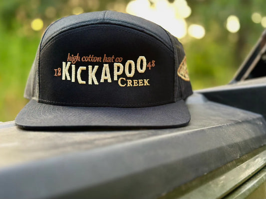"Kickapoo Creek" cap- black