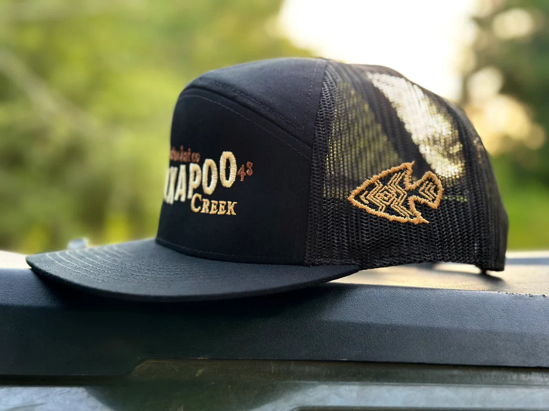 "Kickapoo Creek" cap- black