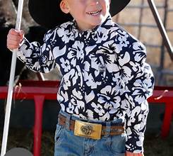 BOYS L/S PRINT NAVY