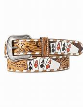 men's 3d belt with playing cards