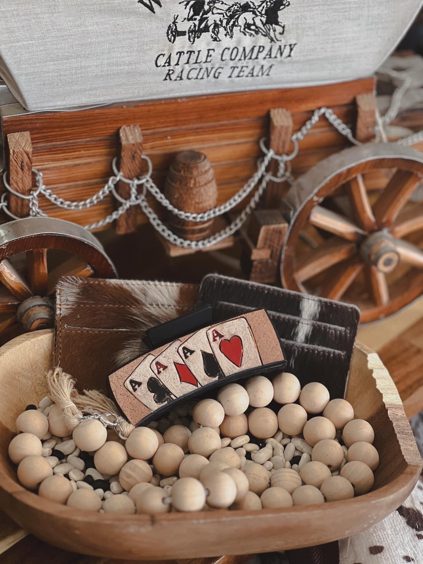Tooled leather hair clip- CUSTOM